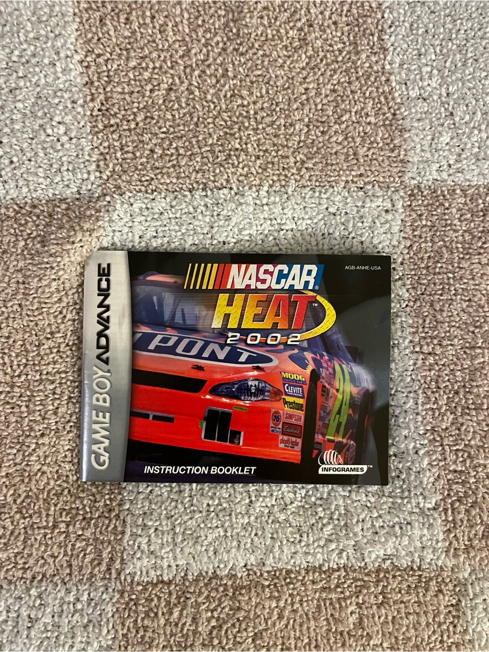 Gameboy NASCAR Heat 2002 instruction booklet manual